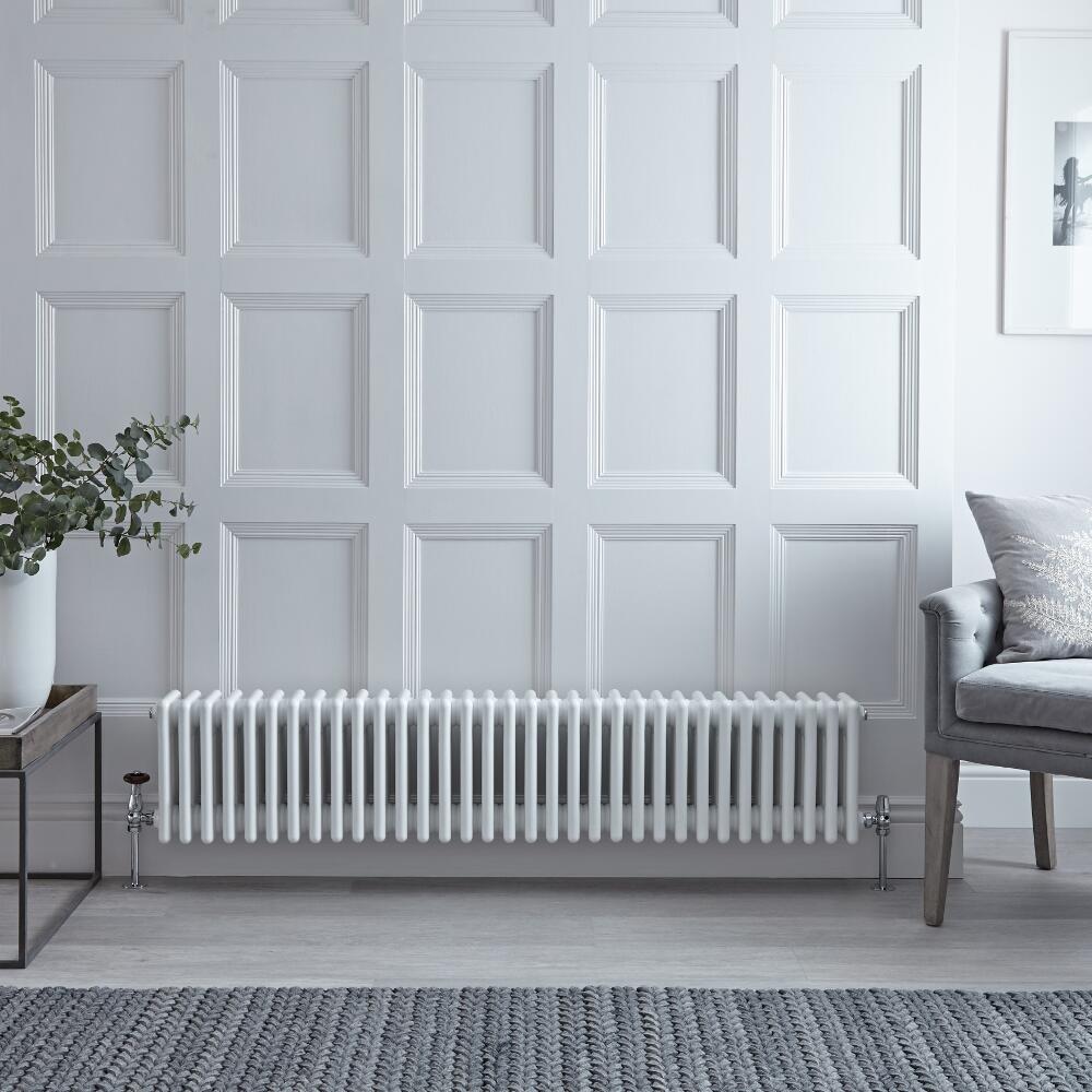Windsor Designradiator Horizontaal Klassiek Wit 30cm x 148,5cm x 13,3cm 1793 Watt