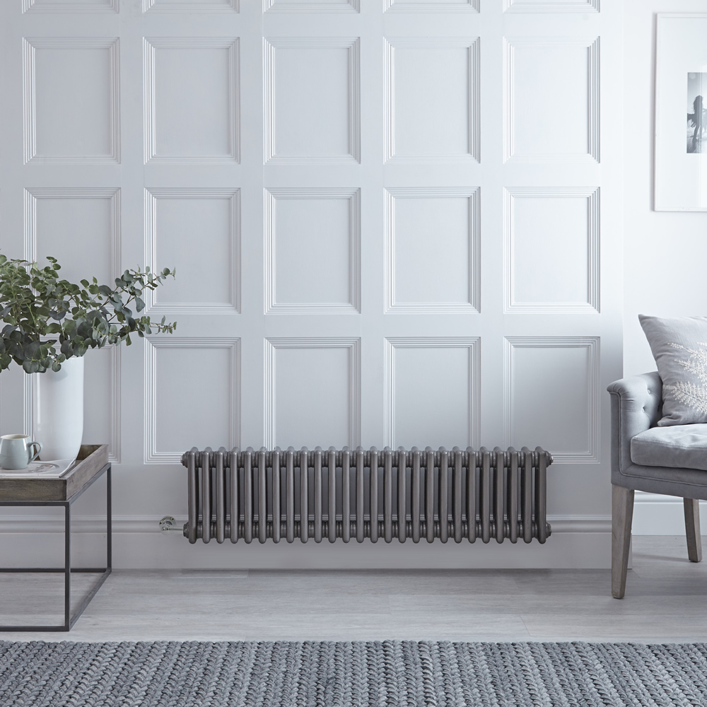 Elektrische Kolomradiator Horizontaal Klassiek Gelakt Metaal 30cm x 119cm x 10cm - Windsor