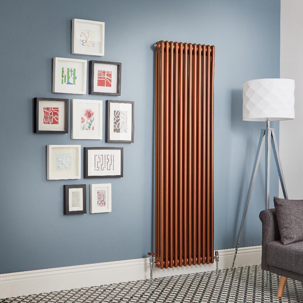 Kolomradiator Verticaal Koper Metallic | Kies de Afmeting | Windsor