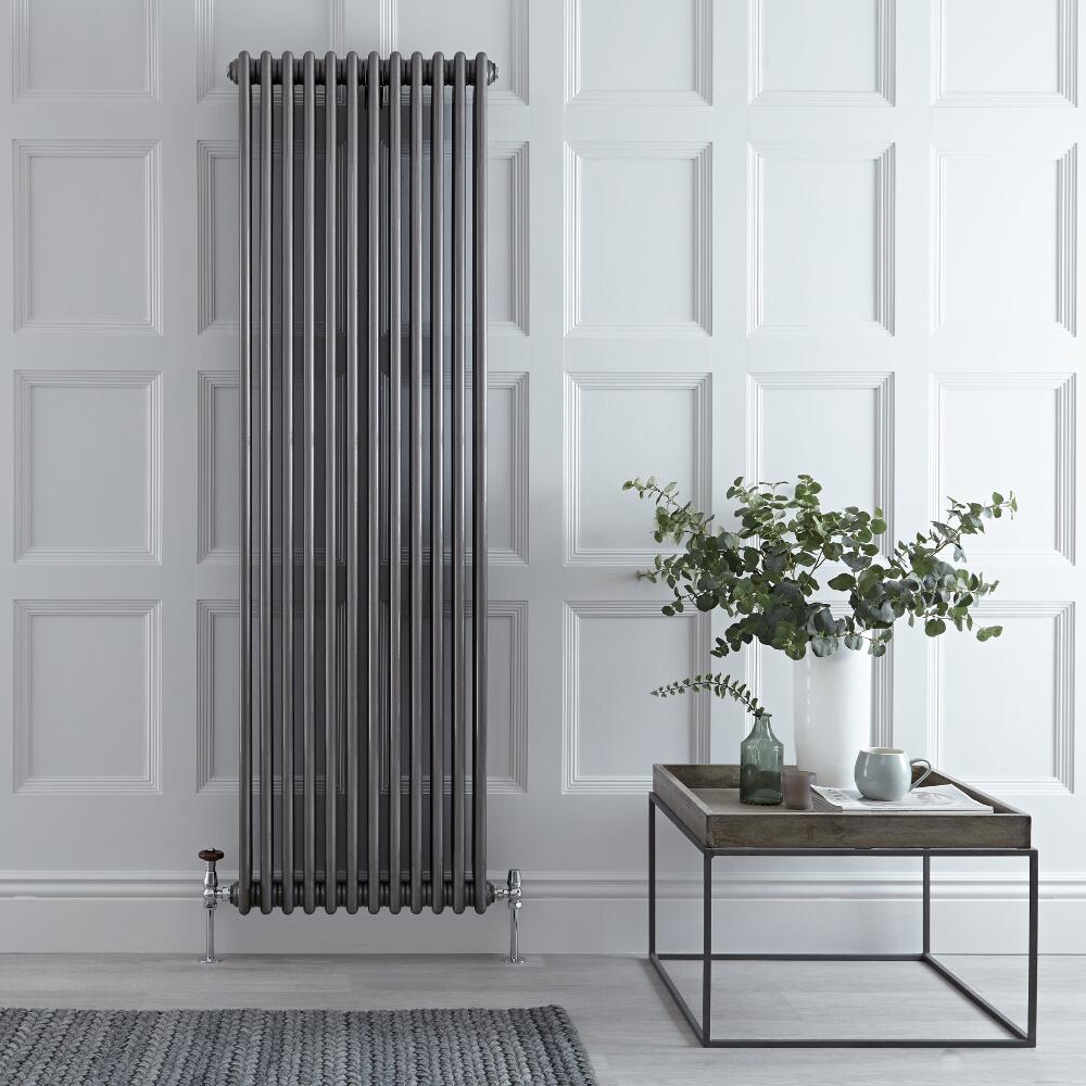 Windsor 3 - Kolomradiator Verticaal Gelakt Metaal 180cm x 56,3cm x 10cm 2338 Watt