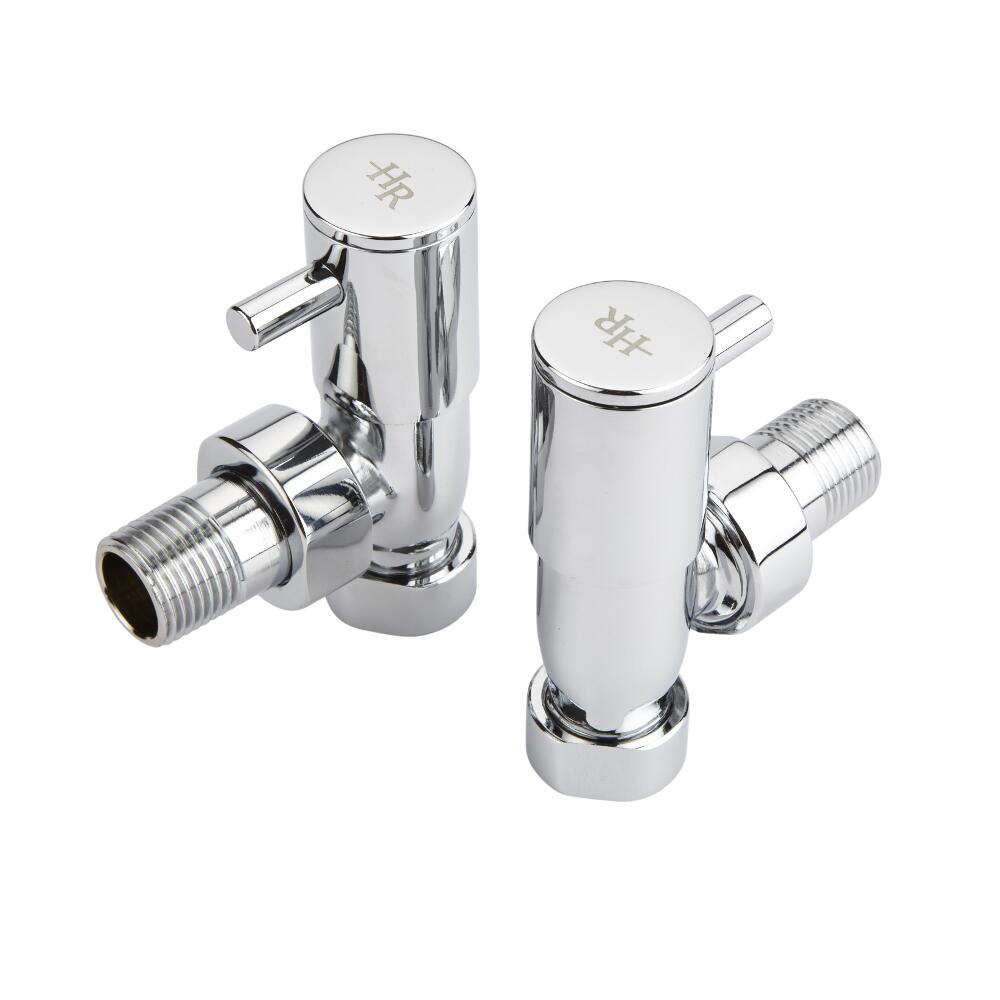 Radiatorkranen Modern Haaks Chroom