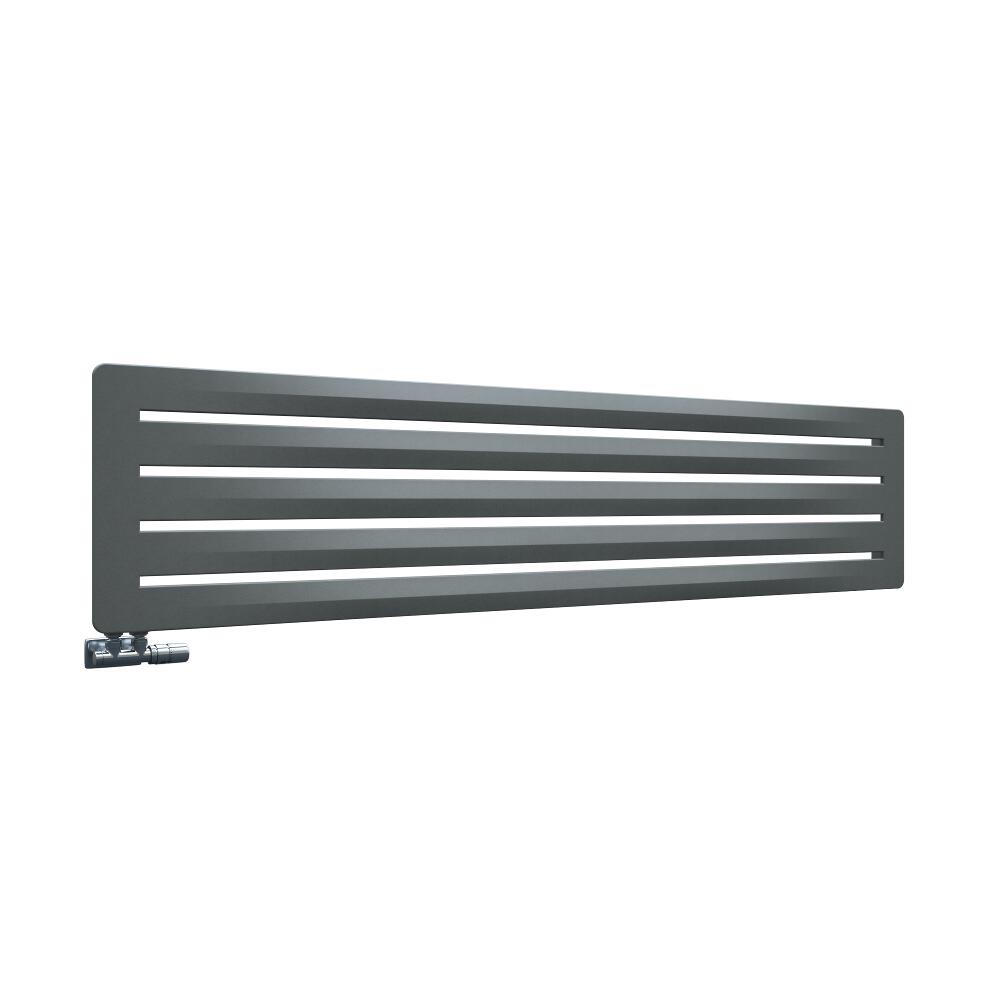 Hudson Reed Leba Designradiator Horizontaal Steengrijs 41cm x 180 cm 912 Watt