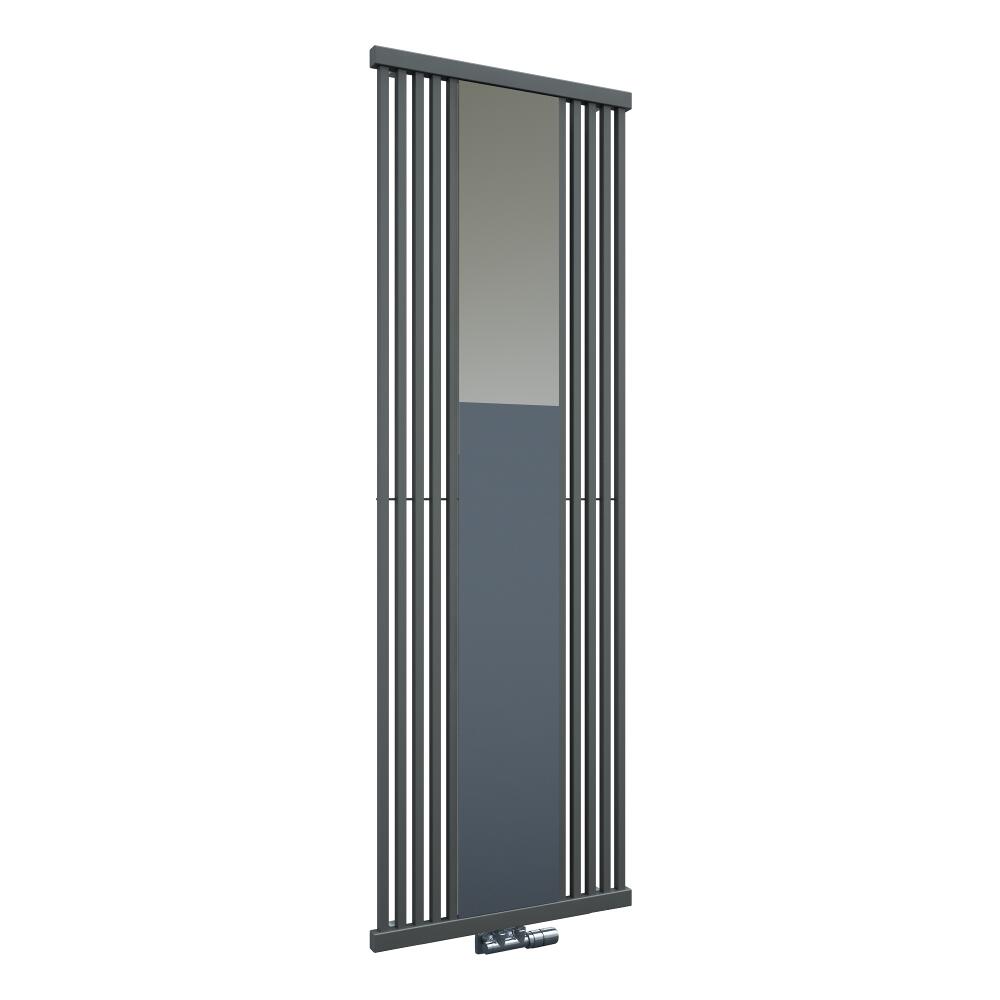 Hudson Reed Lublin Spiegel Designradiator Verticaal Steengrijs 190 x 64 cm 1261 Watt