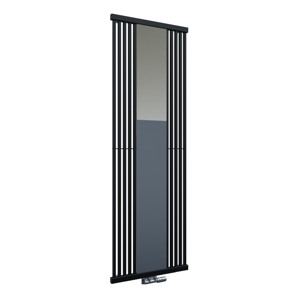 Hudson Reed Lublin Spiegel Designradiator Verticaal Zwart 190cm x 64 cm 1261 Watt