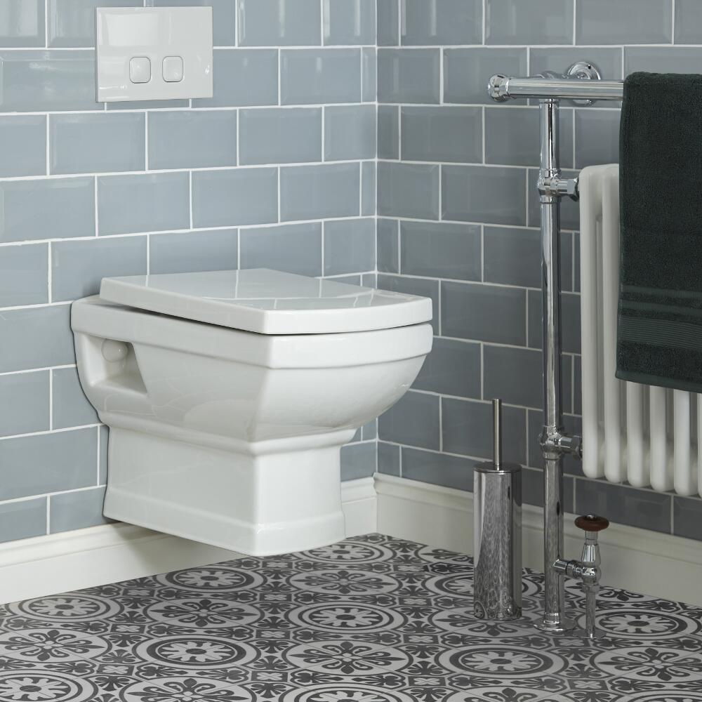 Chester Klassiek Hangend Toilet Incl. Muurframe en Keuze Spoelknop