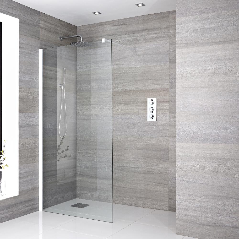 Inloopdouche Combinatie Wit & Keuze Douchegoot 195 x 90cm