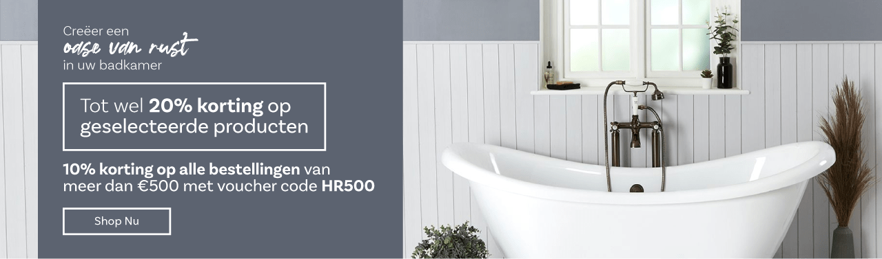  Creëer een oase van rust in uw badkamer | Tot wel 20% korting op geselecteerde producten | 10% korting op alle bestellingen van meer dan €500 met voucher code HR500 | Shop nu! 